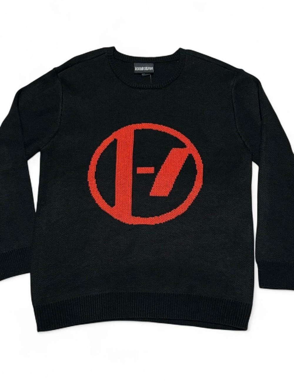 Twenty One Pilots Logo Intarsia Knit Sweater XL Black Red Official NWT